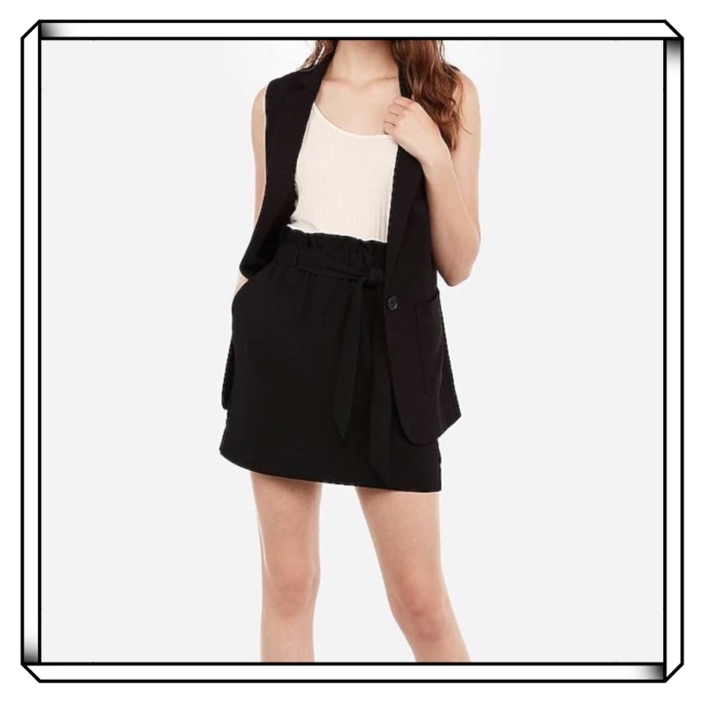High Waist Paperbag Skirt